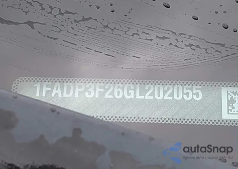 2016 Ford Focus Se z USA, uszkodzony, nr VIN 1FADP3F26GL202055